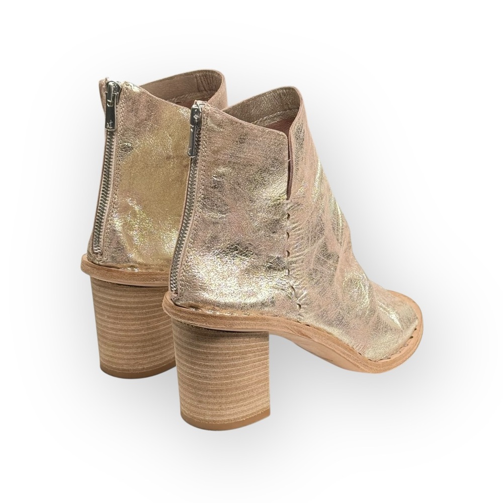 Officine Creative ✿ Handmade Open Toe Heeled Boot Sandals ✿ Metal Gold ✿ 39.5 - Picture 3 of 16